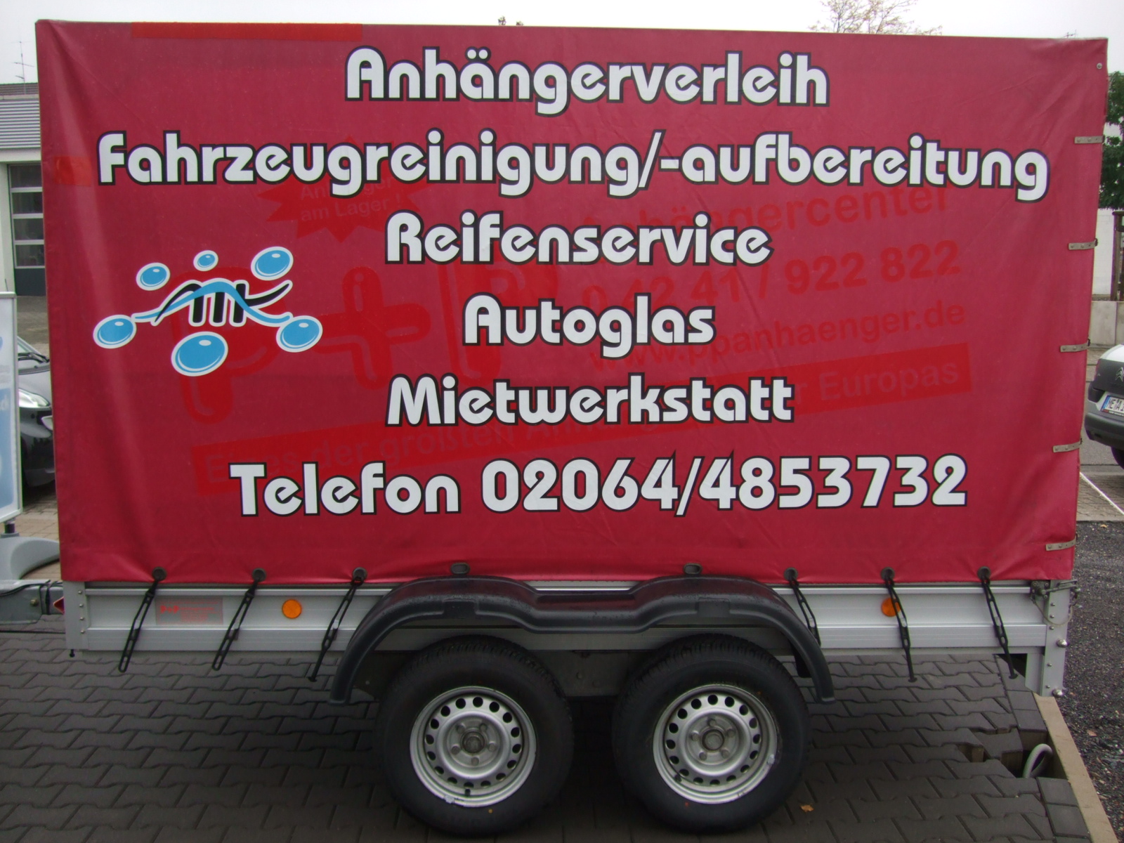 Anhängerverleih 2000 kg 3 Meter Tandemanhänger